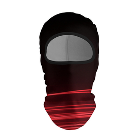 Балаклава 3D с принтом Красное и Черное в Тюмени, 100% полиэстер, ткань с особыми свойствами — Activecool | плотность 150–180 г/м2; хорошо тянется, но при этом сохраняет форму. Закрывает шею, вокруг отверстия для глаз кайма. Единый размер | красный цвет | линия | неон | свет | текстура | черный и красный
