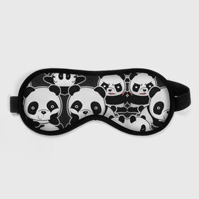 Маска для сна 3D с принтом Смешные панды в Петрозаводске, внешний слой — 100% полиэфир, внутренний слой — 100% хлопок, между ними — поролон |  | животные | медведи | мишки | мультяшки | смешные панды