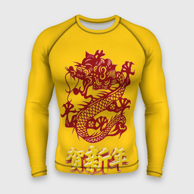 Мужской рашгард 3D с принтом Китайский новый год в Тюмени,  |  | дракон. | иероглифы | китай | китайский новый год | новый год | праздники
