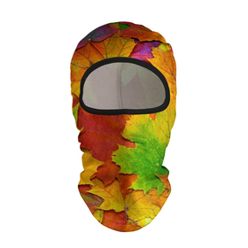 Балаклава 3D с принтом Осенние листья в Екатеринбурге, 100% полиэстер, ткань с особыми свойствами — Activecool | плотность 150–180 г/м2; хорошо тянется, но при этом сохраняет форму. Закрывает шею, вокруг отверстия для глаз кайма. Единый размер | клён | краски | листья | осень | радуга | разноцветный | яркая
