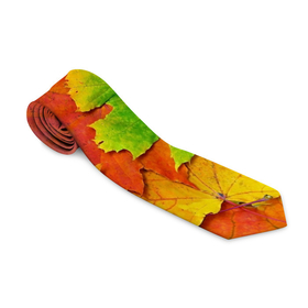 Галстук 3D с принтом Осенние листья в Петрозаводске, 100% полиэстер | Длина 148 см; Плотность 150-180 г/м2 | клён | краски | листья | осень | радуга | разноцветный | яркая