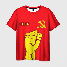 Мужская футболка 3D с принтом СССР в Белгороде, 100% полиэфир | прямой крой, круглый вырез горловины, длина до линии бедер | russia | ussr | беларусь | грузия. | казахстан | литва | польша | россия | советский союз | ссср | украина