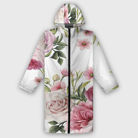 Дождевик унисекс 3D с принтом Розовые розы в городе Новоалтайск,  |  | pink | rose | букет | розовое настроение | цветы