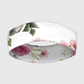 Повязка на голову 3D с принтом Розовые розы ,  |  | pink | rose | букет | розовое настроение | цветы
