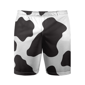Мужские шорты спортивные с принтом корова в Белгороде,  |  | животные | корова | пятна