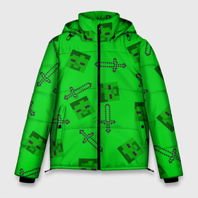 Мужская зимняя куртка 3D с принтом Minecraft в Екатеринбурге, верх — 100% полиэстер; подкладка — 100% полиэстер; утеплитель — 100% полиэстер | длина ниже бедра, свободный силуэт Оверсайз. Есть воротник-стойка, отстегивающийся капюшон и ветрозащитная планка. 

Боковые карманы с листочкой на кнопках и внутренний карман на молнии. | Тематика изображения на принте: creeper | minecraft | блок | игра | крипер | майнкрафт | победитель | приключения