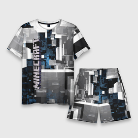 Мужской костюм с шортами 3D с принтом Minecraft в Курске,  |  | building | city | cube | game | megapolis | minecraft | pattern | город | здание | игра | куб | майнкрафт | мегаполис | узор