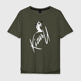 Мужская футболка хлопок Oversize с принтом Haunted Family (лейбл Kizaru) , 100% хлопок | свободный крой, круглый ворот, “спинка” длиннее передней части | 