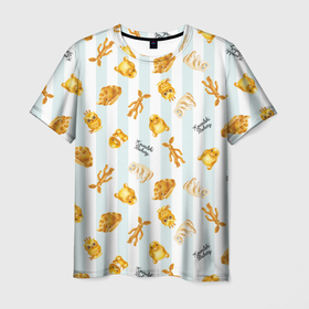 Мужская футболка 3D с принтом Baked Goods Pattern в Новосибирске, 100% полиэфир | прямой крой, круглый вырез горловины, длина до линии бедер | fantastic beasts and where to find them | vdosadir | wizarding world | демимаска | лечурка | лукотрус | нюхлер | сносорог | фвупер
