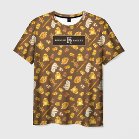 Мужская футболка 3D с принтом Kowalski Bakery Choco Pattern , 100% полиэфир | прямой крой, круглый вырез горловины, длина до линии бедер | fantastic beasts and where to find them | vdosadir | wizarding world | демимаска | лечурка | лукотрус | нюхлер | сносорог | фвупер