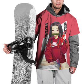 Накидка на куртку 3D с принтом Nezuko , 100% полиэстер |  | Тематика изображения на принте: kimetsu no yaiba | nezuko | tanjiro kamado | zenitsu agatsuma | камадо | клинок рассекающий демонов | незуко | танджиро камадо