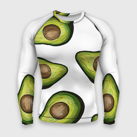 Мужской рашгард 3D с принтом Авокадо в Курске,  |  | avocado | fruit | авокадо | овощ | фрукт