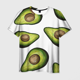 Мужская футболка 3D с принтом Авокадо , 100% полиэфир | прямой крой, круглый вырез горловины, длина до линии бедер | avocado | fruit | авокадо | овощ | фрукт