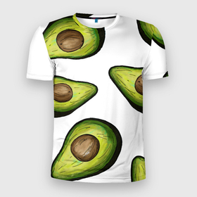 Мужская футболка 3D спортивная с принтом Авокадо в Белгороде, 100% полиэстер с улучшенными характеристиками | приталенный силуэт, круглая горловина, широкие плечи, сужается к линии бедра | avocado | fruit | авокадо | овощ | фрукт