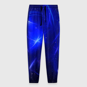 Мужские брюки 3D с принтом Космический вихрь в Санкт-Петербурге, 100% полиэстер | манжеты по низу, эластичный пояс регулируется шнурком, по бокам два кармана без застежек, внутренняя часть кармана из мелкой сетки | cosmos | астрономия | звезда | звезды | космос | синий блик