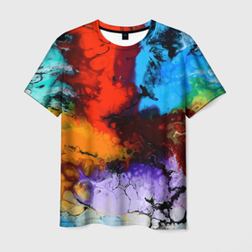 Мужская футболка 3D с принтом Импрессия в Кировске, 100% полиэфир | прямой крой, круглый вырез горловины, длина до линии бедер | color | fashion | impression | vanguard | авангард | импрессия | мода | цвет