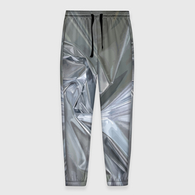 Мужские брюки 3D с принтом Фольга в Новосибирске, 100% полиэстер | манжеты по низу, эластичный пояс регулируется шнурком, по бокам два кармана без застежек, внутренняя часть кармана из мелкой сетки | fashion | foil | texture | vanguard | авангард | мода | текстура | фольга