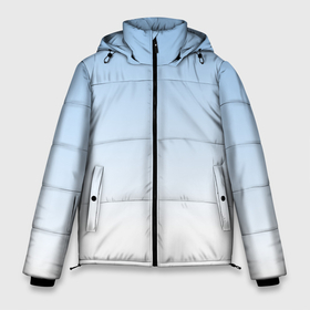 Мужская зимняя куртка 3D с принтом Небесно-голубой градиент , верх — 100% полиэстер; подкладка — 100% полиэстер; утеплитель — 100% полиэстер | длина ниже бедра, свободный силуэт Оверсайз. Есть воротник-стойка, отстегивающийся капюшон и ветрозащитная планка. 

Боковые карманы с листочкой на кнопках и внутренний карман на молнии. | blue | sky | sky blue | градиент | синий
