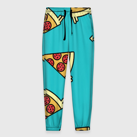 Мужские брюки 3D с принтом пицца , 100% полиэстер | манжеты по низу, эластичный пояс регулируется шнурком, по бокам два кармана без застежек, внутренняя часть кармана из мелкой сетки | еда | пицца | фастфуд