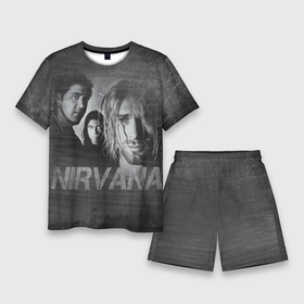 Мужской костюм с шортами 3D с принтом Нирвана ,  |  | Тематика изображения на принте: kurt cobain | nirvana | rock | курт кобейн | нирвана | рок