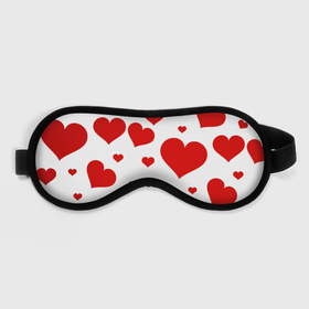 Маска для сна 3D с принтом Сердечки в Тюмени, внешний слой — 100% полиэфир, внутренний слой — 100% хлопок, между ними — поролон |  | love | любовь | сердечки | сердечко | сердца