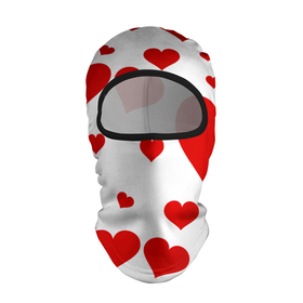 Балаклава 3D с принтом Сердечки в Екатеринбурге, 100% полиэстер, ткань с особыми свойствами — Activecool | плотность 150–180 г/м2; хорошо тянется, но при этом сохраняет форму. Закрывает шею, вокруг отверстия для глаз кайма. Единый размер | love | любовь | сердечки | сердечко | сердца