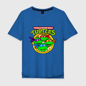 Мужская футболка хлопок Oversize с принтом Ninja Turtles в Тюмени, 100% хлопок | свободный крой, круглый ворот, “спинка” длиннее передней части | donatello | leonardo | michelangelo | ninja | pizza | raphael | turtles | воин | донателло | животные | карате | комикс | комиксы | леонардо | микеланджело | мультфильм | мутант | мутанты | ниндзя | пицца | рафаэль | сплинтер
