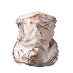 Бандана-труба 3D с принтом Элегантность в Тюмени, 100% полиэстер, ткань с особыми свойствами — Activecool | плотность 150‒180 г/м2; хорошо тянется, но сохраняет форму | беж | нежно | пастельный | роза | цветок | элегантно