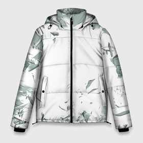 Мужская зимняя куртка 3D с принтом разбитое стекло в Санкт-Петербурге, верх — 100% полиэстер; подкладка — 100% полиэстер; утеплитель — 100% полиэстер | длина ниже бедра, свободный силуэт Оверсайз. Есть воротник-стойка, отстегивающийся капюшон и ветрозащитная планка. 

Боковые карманы с листочкой на кнопках и внутренний карман на молнии. | Тематика изображения на принте: окно | принт | разбитое стекло