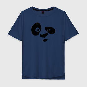 Мужская футболка хлопок Oversize с принтом Панда в Курске, 100% хлопок | свободный крой, круглый ворот, “спинка” длиннее передней части | panda | образ | панда | рисунок | силуэт