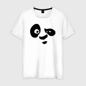 Мужская футболка хлопок с принтом Панда в Санкт-Петербурге, 100% хлопок | прямой крой, круглый вырез горловины, длина до линии бедер, слегка спущенное плечо. | panda | образ | панда | рисунок | силуэт