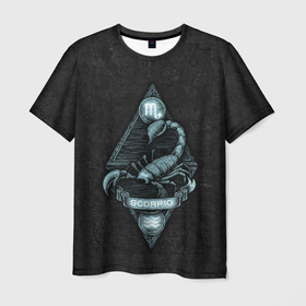Мужская футболка 3D с принтом СКОРПИОН в Кировске, 100% полиэфир | прямой крой, круглый вырез горловины, длина до линии бедер | scorpic | животное | зверь | знак зодиака | скорпион