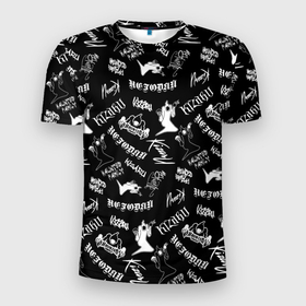 Мужская футболка 3D спортивная с принтом KIZARU / HAUNTED FAMILY в Новосибирске, 100% полиэстер с улучшенными характеристиками | приталенный силуэт, круглая горловина, широкие плечи, сужается к линии бедра | haunted family | kizaru | kizaru   haunted family | rap | кизару | рэп | хип хоп