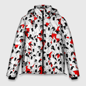Мужская зимняя куртка 3D с принтом Haunted Family в Белгороде, верх — 100% полиэстер; подкладка — 100% полиэстер; утеплитель — 100% полиэстер | длина ниже бедра, свободный силуэт Оверсайз. Есть воротник-стойка, отстегивающийся капюшон и ветрозащитная планка. 

Боковые карманы с листочкой на кнопках и внутренний карман на молнии. | hip hop | kizaru | rap | красный | паттерн | приведение | призрак | рэп | толпа | хип хоп