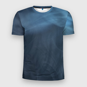 Мужская футболка 3D Slim с принтом Дымчатый в Екатеринбурге, 100% полиэстер с улучшенными характеристиками | приталенный силуэт, круглая горловина, широкие плечи, сужается к линии бедра | smoke | vape | дым | синий дым | туман
