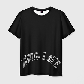 Мужская футболка 3D с принтом Thug Life Tatto OG 90s black , 100% полиэфир | прямой крой, круглый вырез горловины, длина до линии бедер | Тематика изображения на принте: 2pac | 2pacs tatto | 90s | og | thug | thug life | tupac amaru shakur