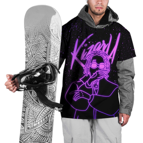 Накидка на куртку 3D с принтом KIZARU в Тюмени, 100% полиэстер |  | Тематика изображения на принте: haunted family | kizaru | kizaru   haunted family | rap | кизару | рэп | хип хоп