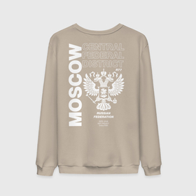 Мужской свитшот хлопок с принтом Москва EVLTN в Санкт-Петербурге, 100% хлопок |  | i love moscow | moscow | russia | кремль | москва | патриот | россия | русский | столица | я люблю москву