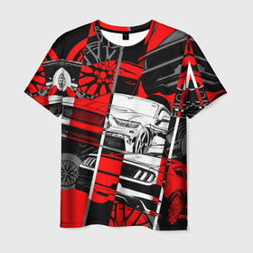 Мужская футболка 3D с принтом Автомобили в Курске, 100% полиэфир | прямой крой, круглый вырез горловины, длина до линии бедер | автомобиль | гоночное авто | машина | супер кар | тачка