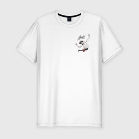 Мужская футболка хлопок Slim с принтом Jesus Skate в Тюмени, 92% хлопок, 8% лайкра | приталенный силуэт, круглый вырез ворота, длина до линии бедра, короткий рукав | jesus | skateboard | иссус скейтбордист