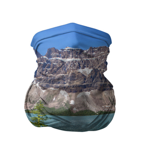 Бандана-труба 3D с принтом Горное озеро в Тюмени, 100% полиэстер, ткань с особыми свойствами — Activecool | плотность 150‒180 г/м2; хорошо тянется, но сохраняет форму | Тематика изображения на принте: lake | mountain | гора | горное озеро | ель | озеро
