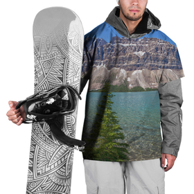 Накидка на куртку 3D с принтом Горное озеро в Новосибирске, 100% полиэстер |  | Тематика изображения на принте: lake | mountain | гора | горное озеро | ель | озеро