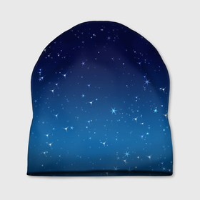 Шапка 3D с принтом Звездное небо в Курске, 100% полиэстер | универсальный размер, печать по всей поверхности изделия | cosmos | space | астрономия | звезды | космос