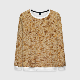 Мужской свитшот 3D с принтом Хлеб , 100% полиэстер с мягким внутренним слоем | круглый вырез горловины, мягкая резинка на манжетах и поясе, свободная посадка по фигуре | 2020 | 2021 | еда | лаваш | плед | подарок | приколы | текстура | футболка | хлеб
