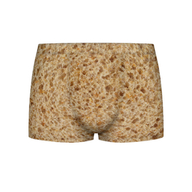 Мужские трусы 3D с принтом Хлеб , 50% хлопок, 50% полиэстер | классическая посадка, на поясе мягкая тканевая резинка | Тематика изображения на принте: 2020 | 2021 | еда | лаваш | плед | подарок | приколы | текстура | футболка | хлеб