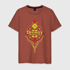 Мужская футболка хлопок с принтом DIVINITY (НА СПИНЕ) в Белгороде, 100% хлопок | прямой крой, круглый вырез горловины, длина до линии бедер, слегка спущенное плечо. | divinity | divinity 2 | divinity original | divinity sin | divinity sin 2 | дивинити | дивинити 2 | дивинити ориджинал. | дивинити син