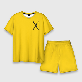 Мужской костюм с шортами 3D с принтом Human X в Новосибирске,  |  | 2020 | 2021 | 3d | 3д | human | x | айлиш | билли | буквы | ветровка | детская | желтая | желтый | женская | иероглифы | икс | мода | мужская | надпись | свитшот | толстовка | футболка | человек | черный | экс
