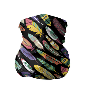 Бандана-труба 3D с принтом Feathers в Тюмени, 100% полиэстер, ткань с особыми свойствами — Activecool | плотность 150‒180 г/м2; хорошо тянется, но сохраняет форму | color | cool | fashion | feather | hipster | круто | мода | перо | хипстер | цвет