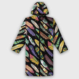 Дождевик унисекс 3D с принтом Feathers 2022 в городе Новоалтайск,  |  | color | cool | fashion | feather | hipster | круто | мода | перо | хипстер | цвет