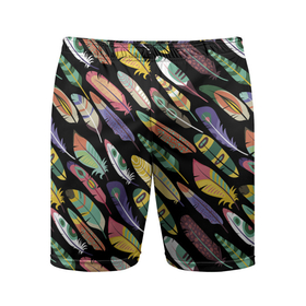 Мужские шорты спортивные с принтом Feathers в Курске,  |  | color | cool | fashion | feather | hipster | круто | мода | перо | хипстер | цвет